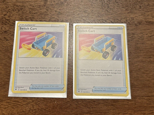 Switch Cart 154/189 x2 Astral Radiance Uncommon Trainer Pokemon TCG