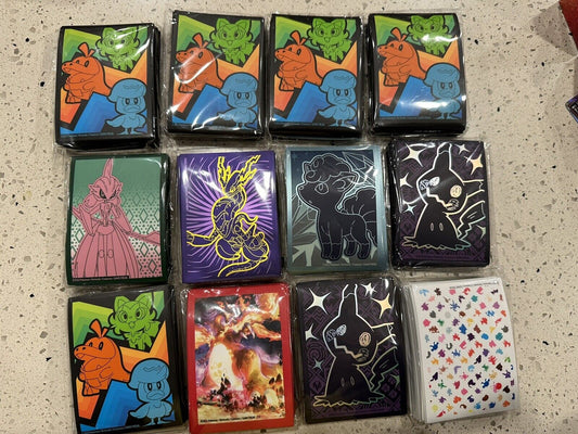 Pokemon Card Sleeves Elite Trainer Box Assorted 12 Full Packs!