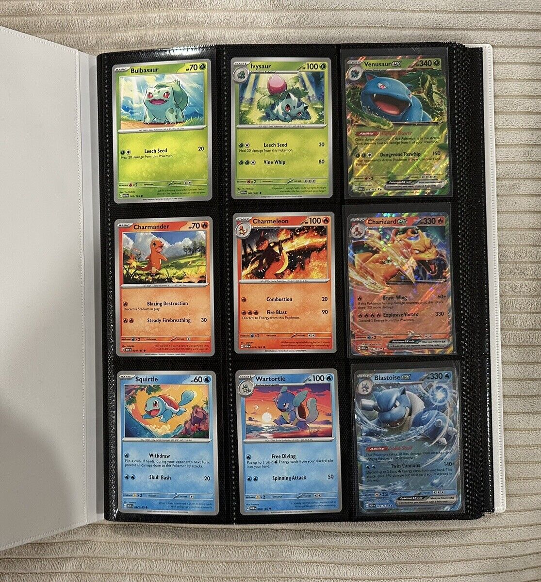 Pokémon 151-Complete Base Set 1-165 - W Binder! & Holo Energy! Full Set 1-165 NM