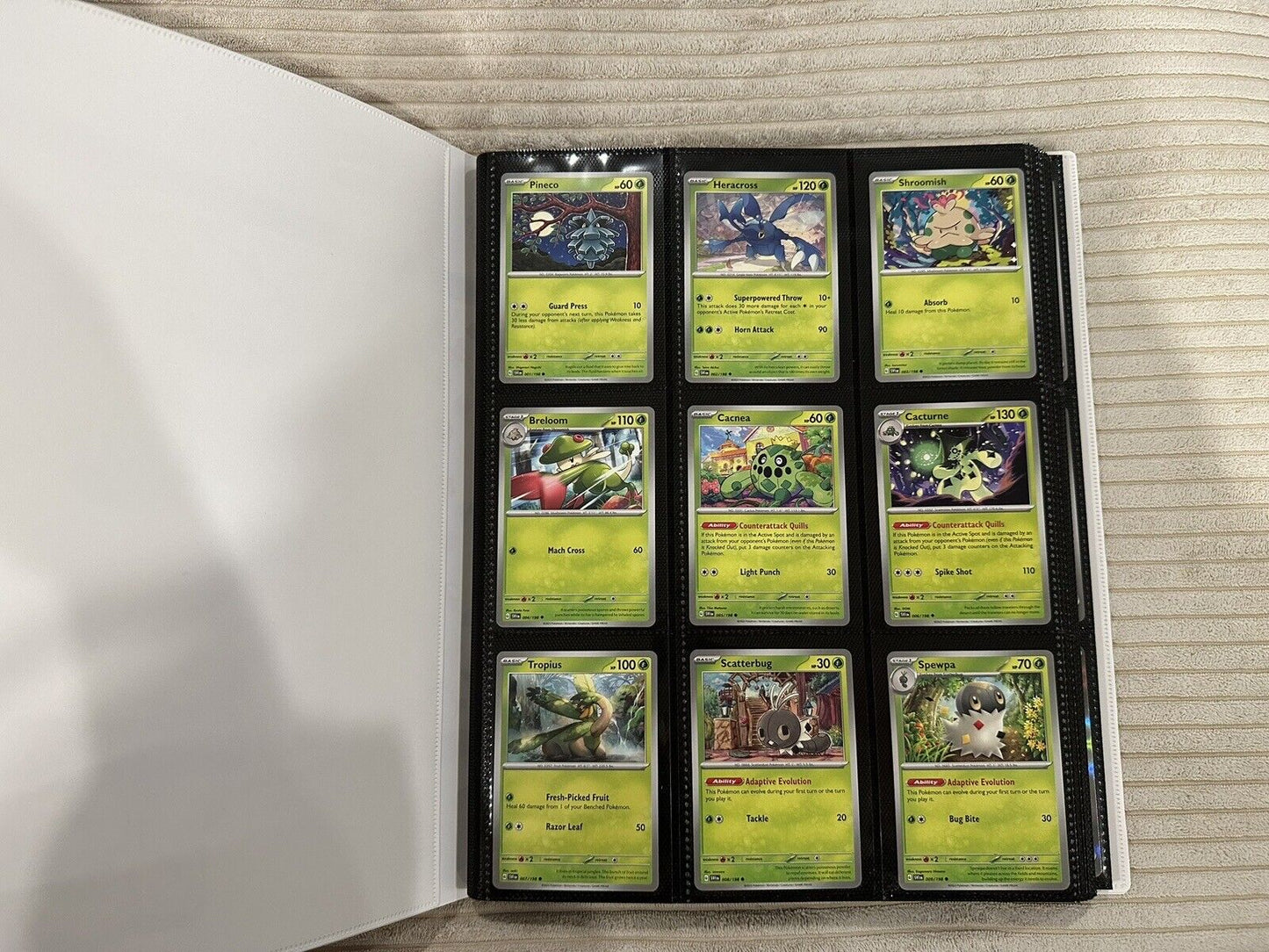 Complete Scarlet And Violet Base Set 1-198 Including EX Ultra Rares W Binder