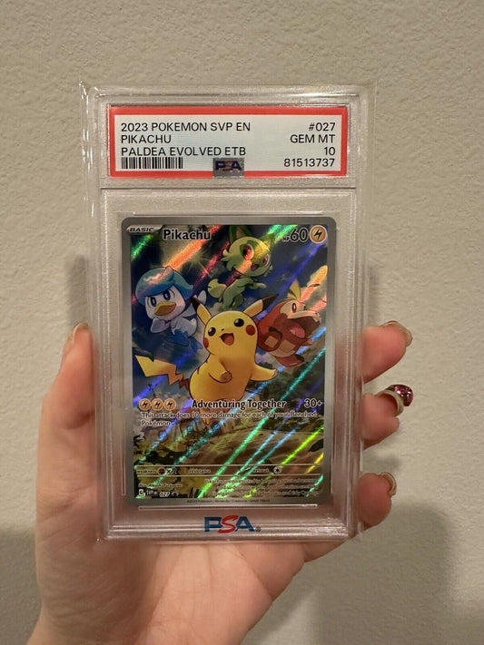 2023 POKEMON SVP EN-SV PROMO 027 PIKACHU PALDEA EVOLVED ELITE TRAINER PSA 10