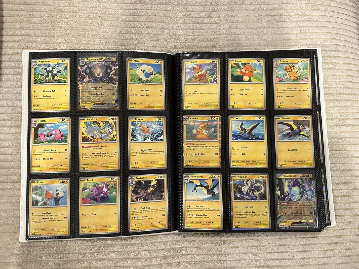 Complete Scarlet And Violet Base Set 1-198 Including EX Ultra Rares W Binder