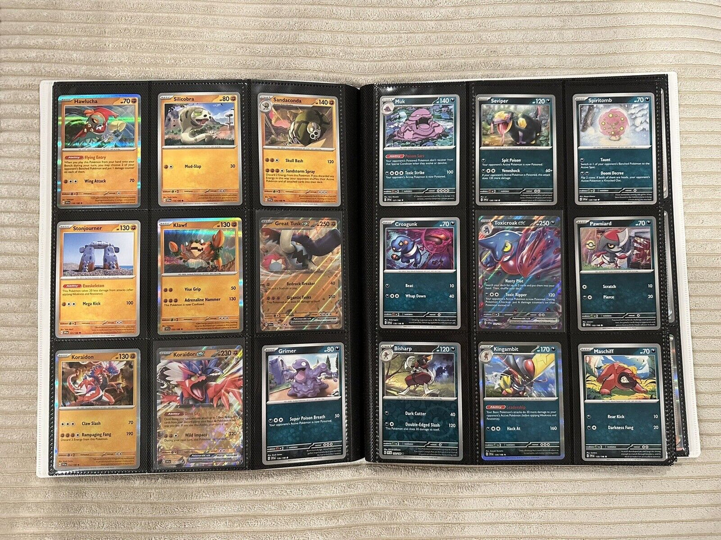 Complete Scarlet And Violet Base Set 1-198 Including EX Ultra Rares W Binder