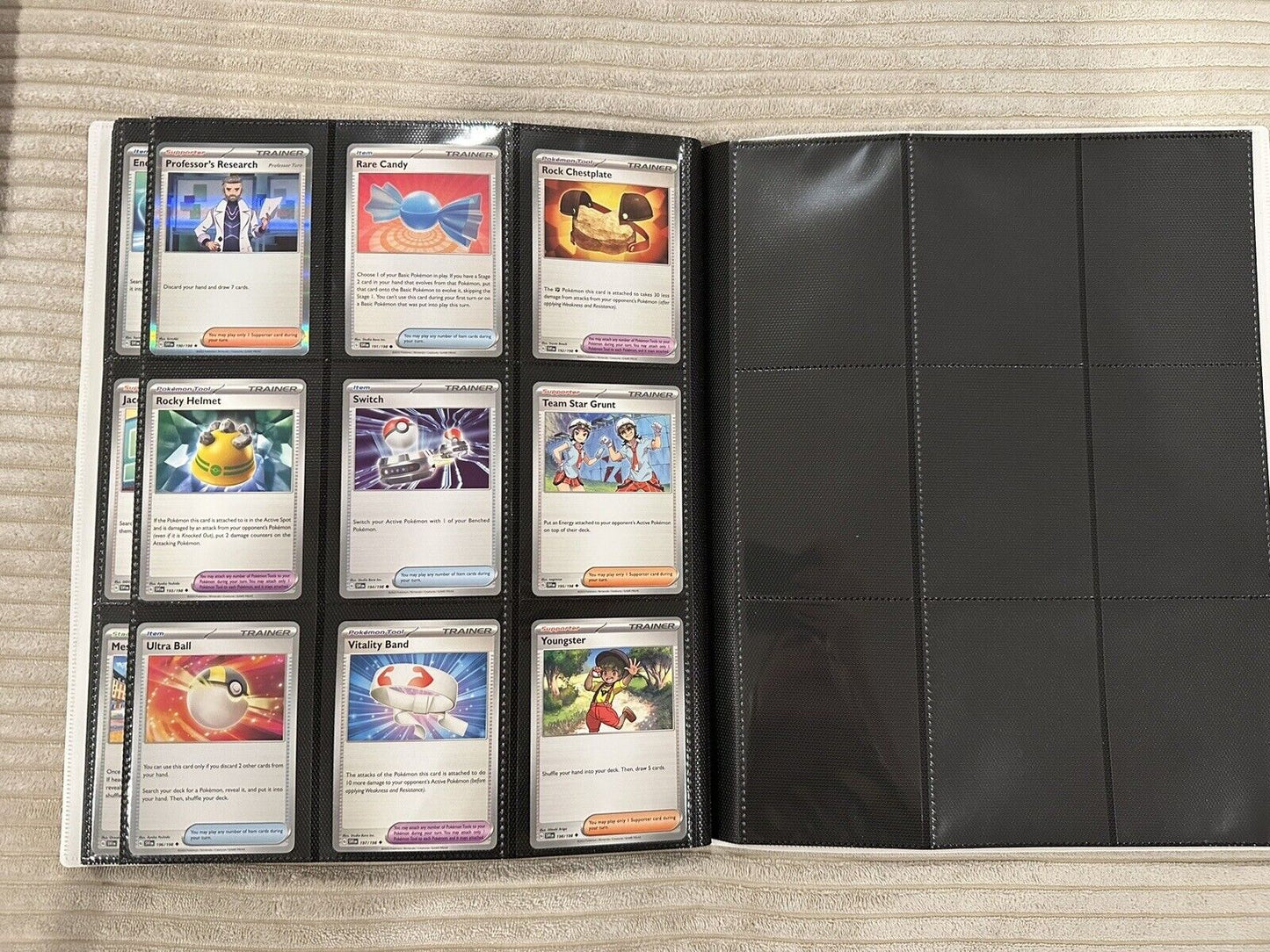 Complete Scarlet And Violet Base Set 1-198 Including EX Ultra Rares W Binder