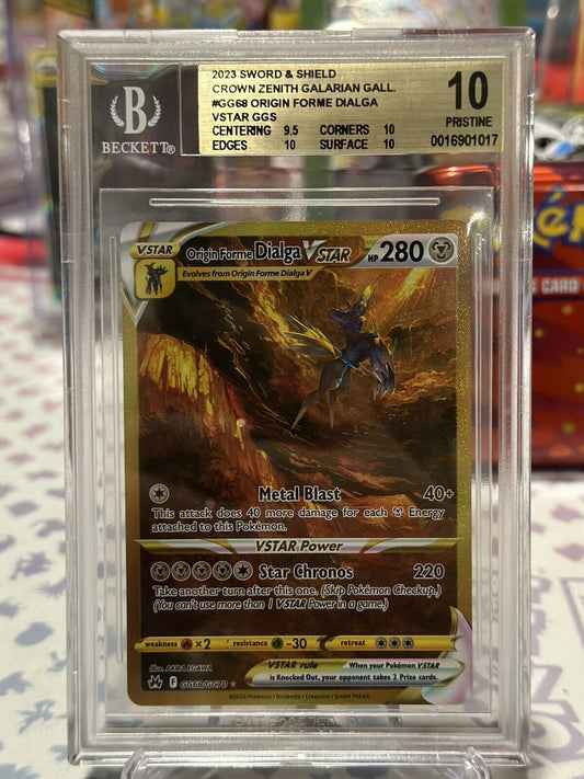 2023 Pokemon Crown Zenith GG - Origin Forme Dialga VSTAR #GG68 BGS 10 Pristine