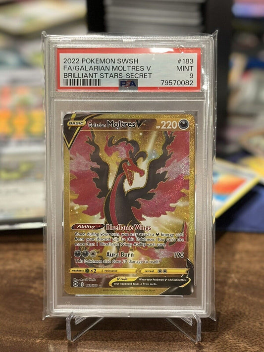 PSA 9 Galarian Moltres V (FA) Secret 183/172 - Mint Pokemon Brilliant Stars