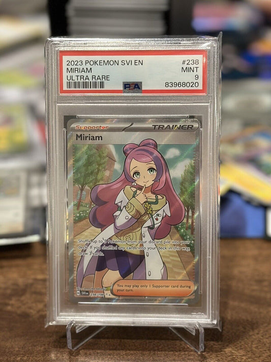 Miriam 238/198  PSA 9 MINT Scarlet & Violet Full Art HOLO Pokemon Waifu Card