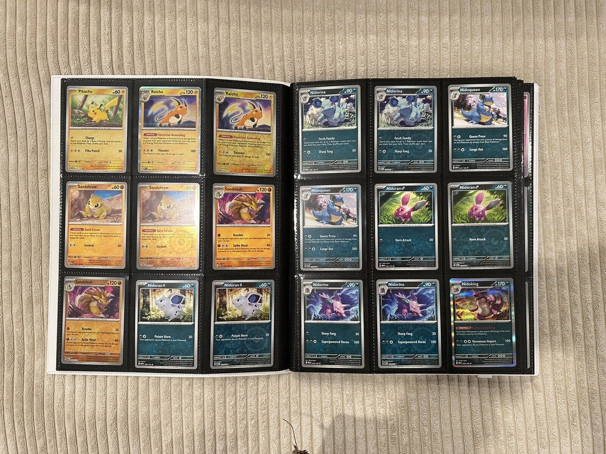 100% Complete Master Set Pokemon SV 151  Binder Included + 4 Promo Cards