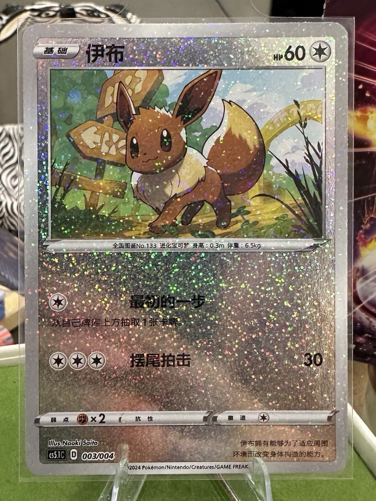 Pokemon S-Chinese Sword&Shield CS5.1C-003 Festival Celebration Eevee US SELLER