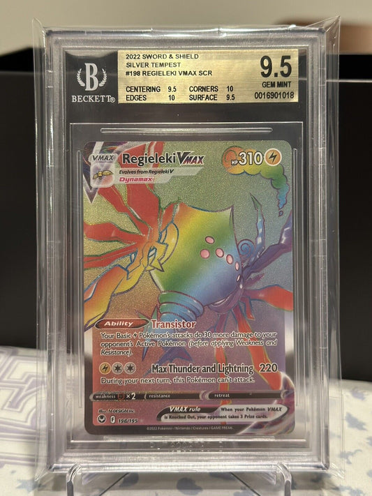 Pokémon TCG Regieleki VMAX SWSH- Silver Tempest 198/195 BGS 9.5 GEM MINT