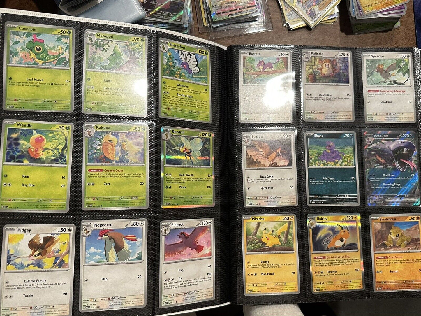 Pokémon 151-Complete Base Set 1-165 Full Set 1-165 NM No Holo Energies No Binder